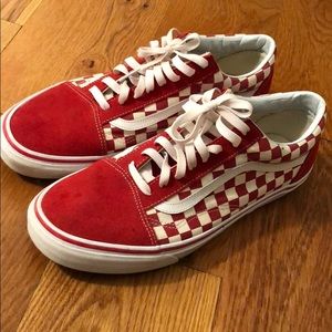 Men’s Red Checkered Vans